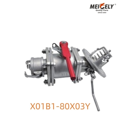 X01B1-80X03Y دریچه پای با مجموعه دریچه پروانه برای کامیون تانک