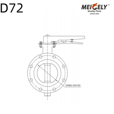 دریچه پروانه ای با کیفیت بالا DF71-100 D72 برای کامیون مخزن آب