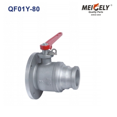 یک طرفه / سه طرفه فلنج بال والف QF01Y-80 DN80 برای کامیون مخزن آب