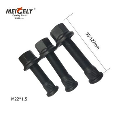 میخ چرخ کامیون سنگین M22x1.5 پیچ شش گوش - فولاد آلیاژی درجه 10.9 با سطح اکسید مشکی